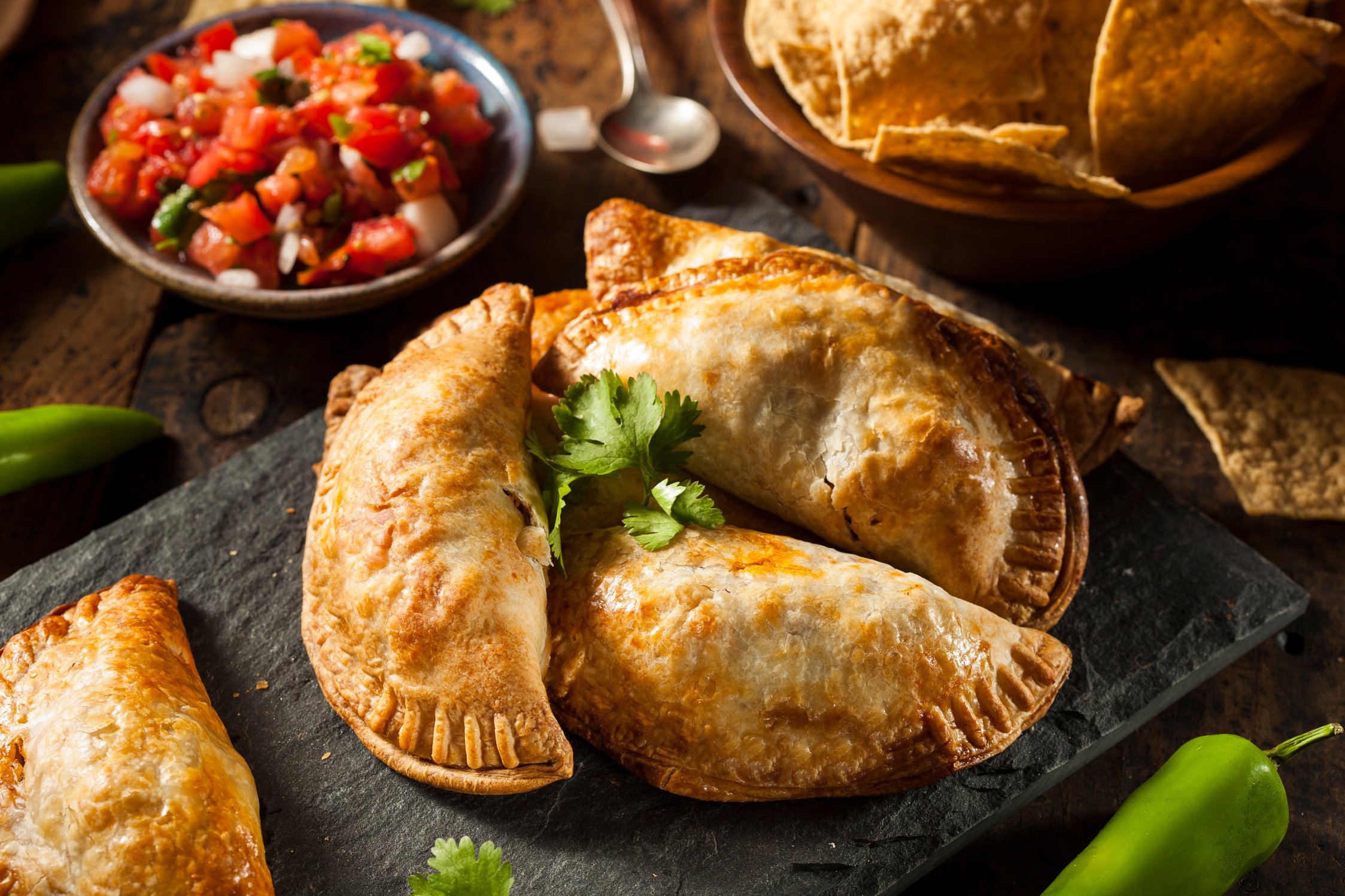 Homemade Stuffed Chicken Empanadas